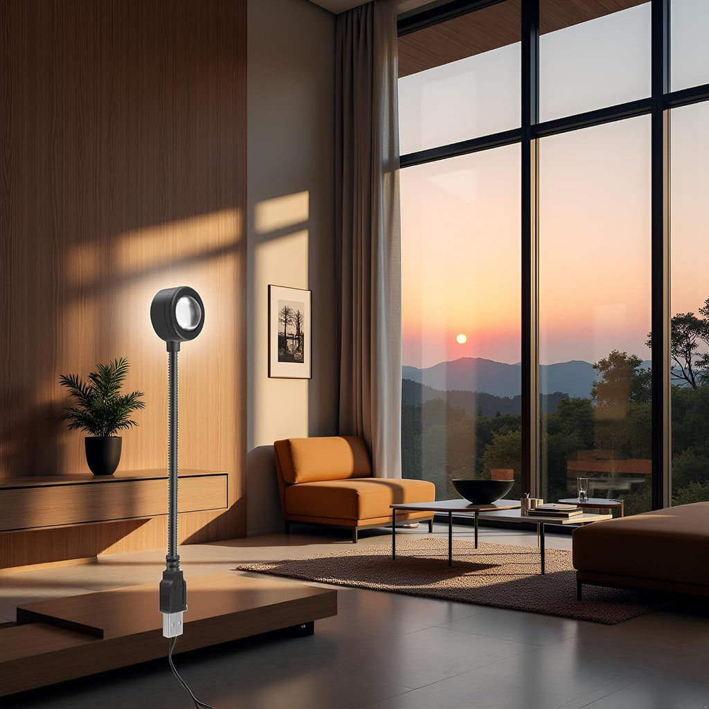 USB Sunset Lamp, Mini Gooseneck Mood Light