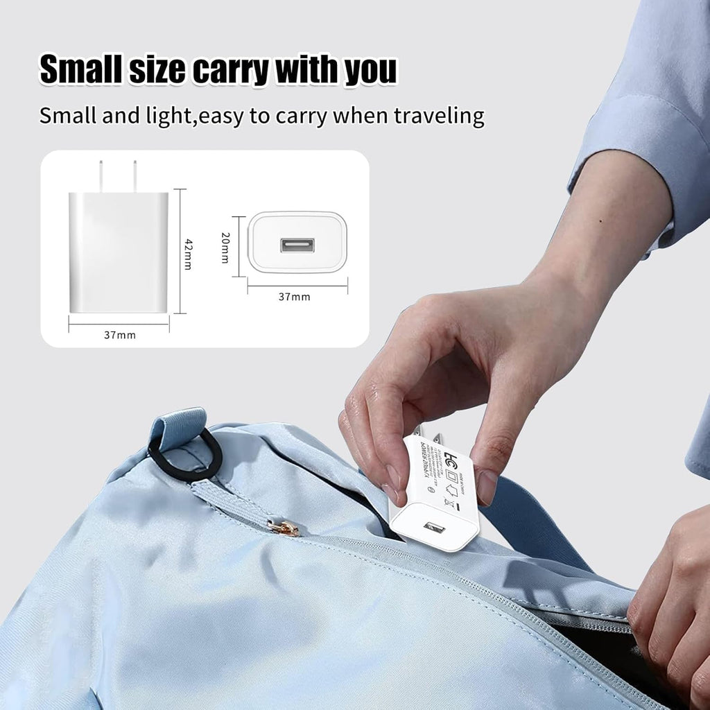 USB Wall Charger 2-Pack, 5V 2A Power Adapter for LED Lights