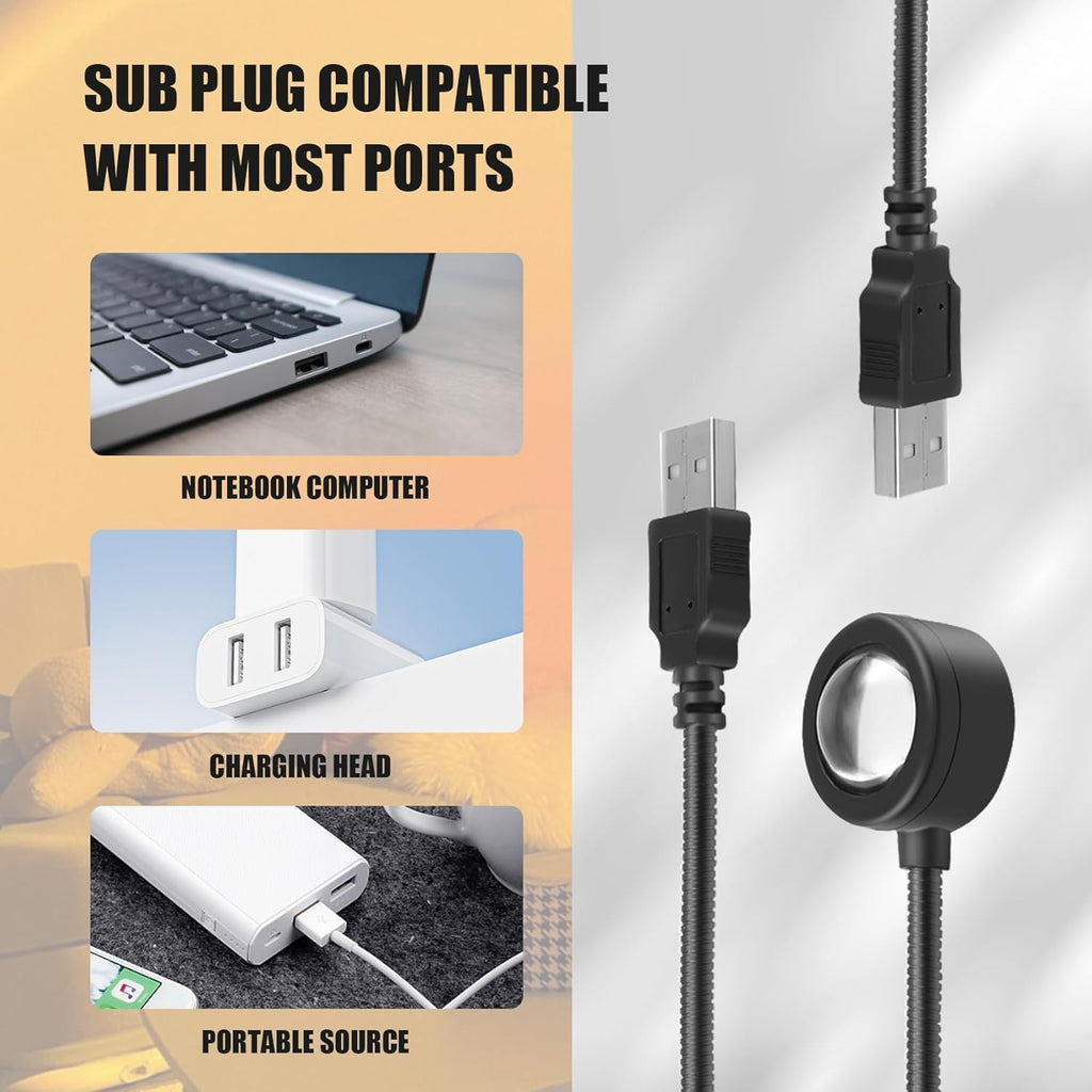USB Sunset Lamp, Mini Gooseneck Mood Light