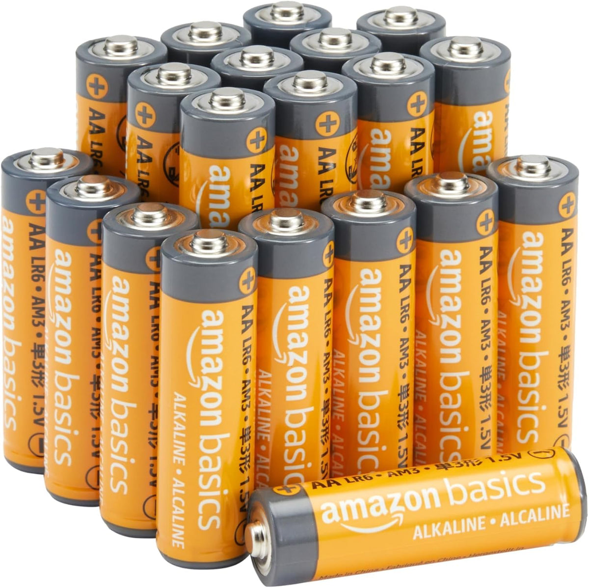 AA Alkaline Batteries, Long-Lasting 1.5V Double A Multi-Pack