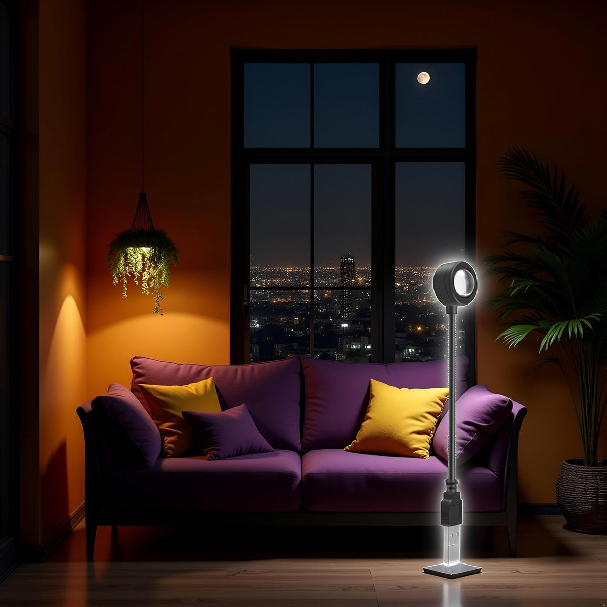 USB Sunset Lamp, Mini Gooseneck Mood Light