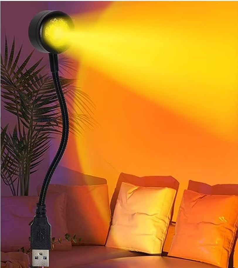 USB Sunset Lamp, Mini Gooseneck Mood Light