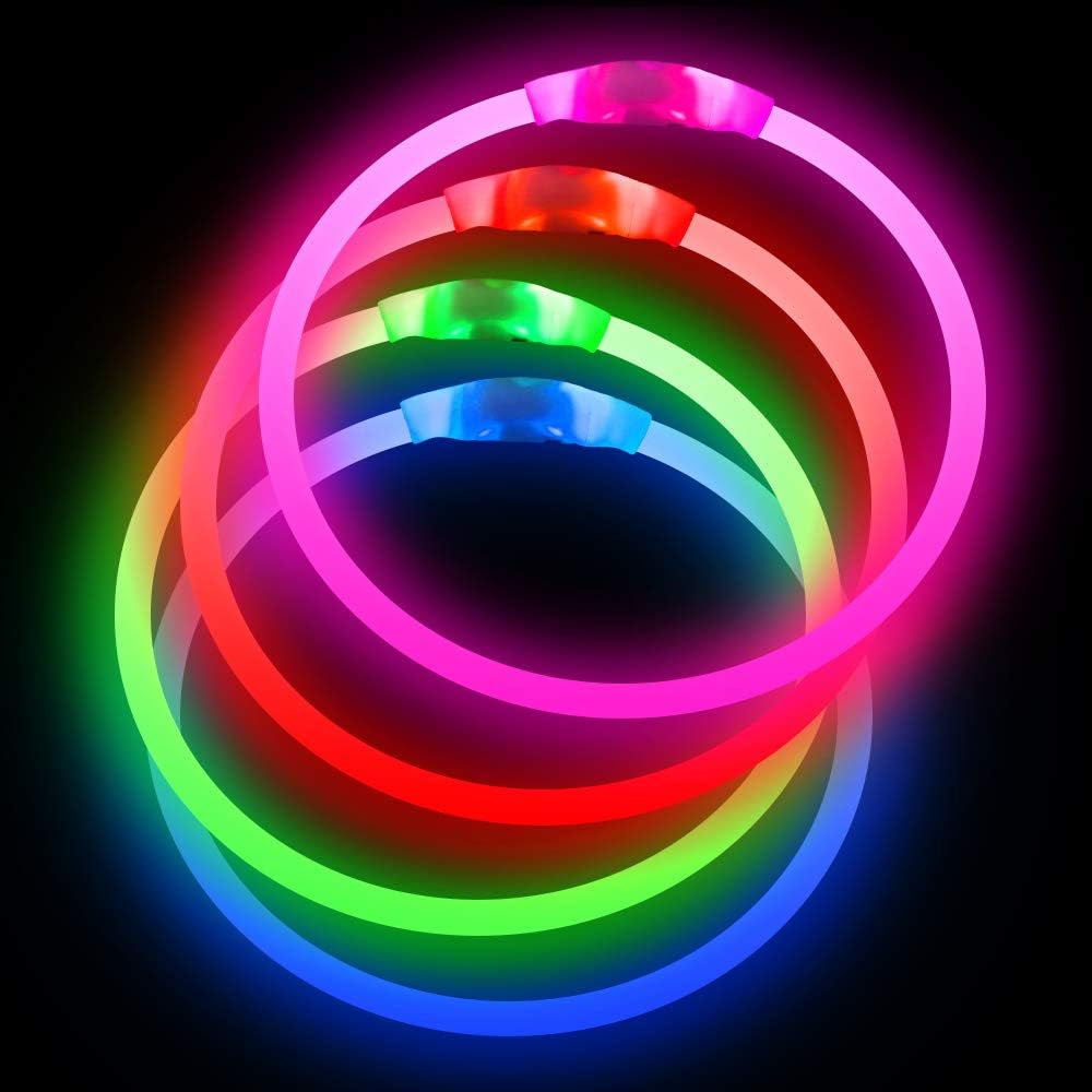 Light Up LED Dog Collar, USB Rechargeable Glow Collar for Night Walks