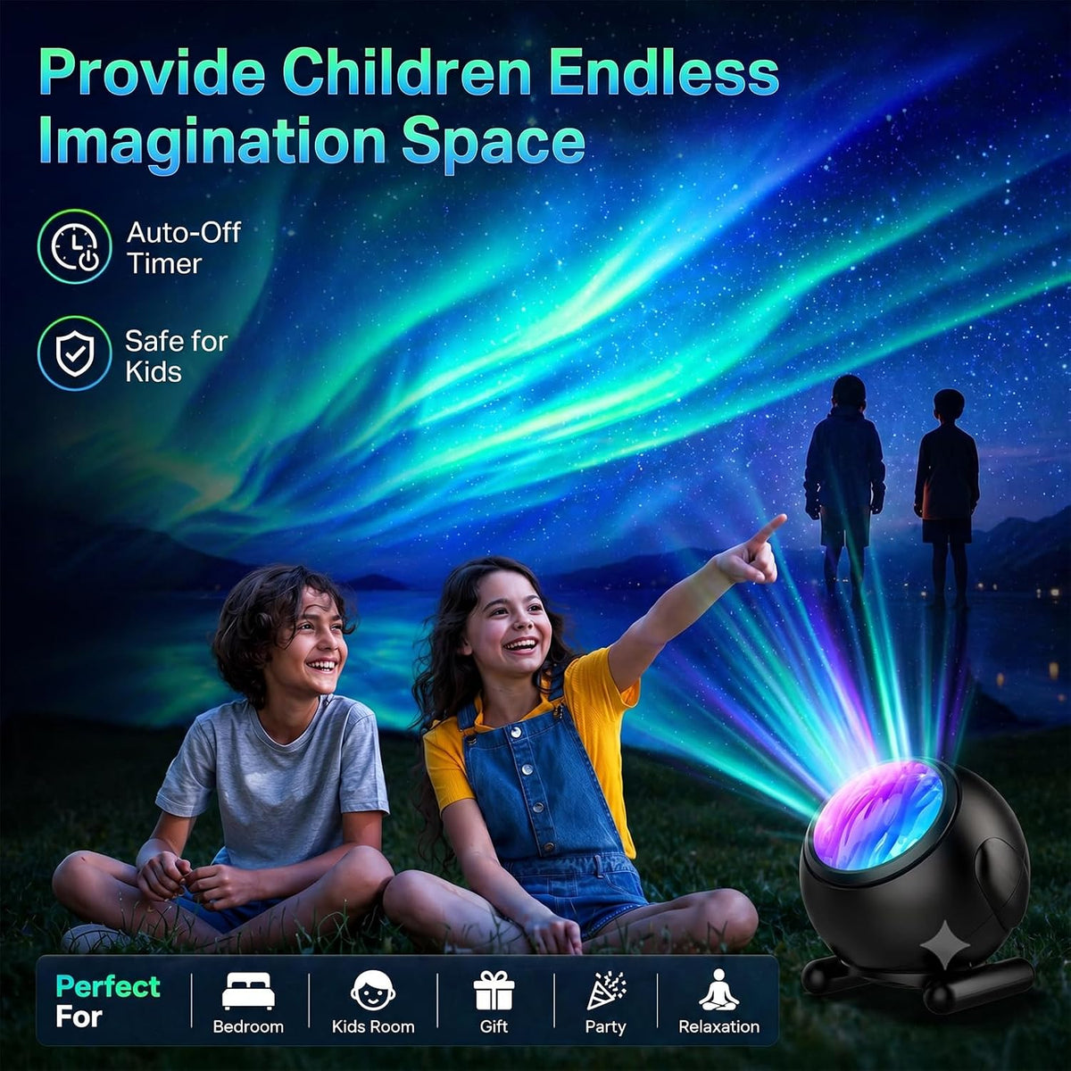 Northern Lights Aurora Projector, Galaxy Night Light with Remote