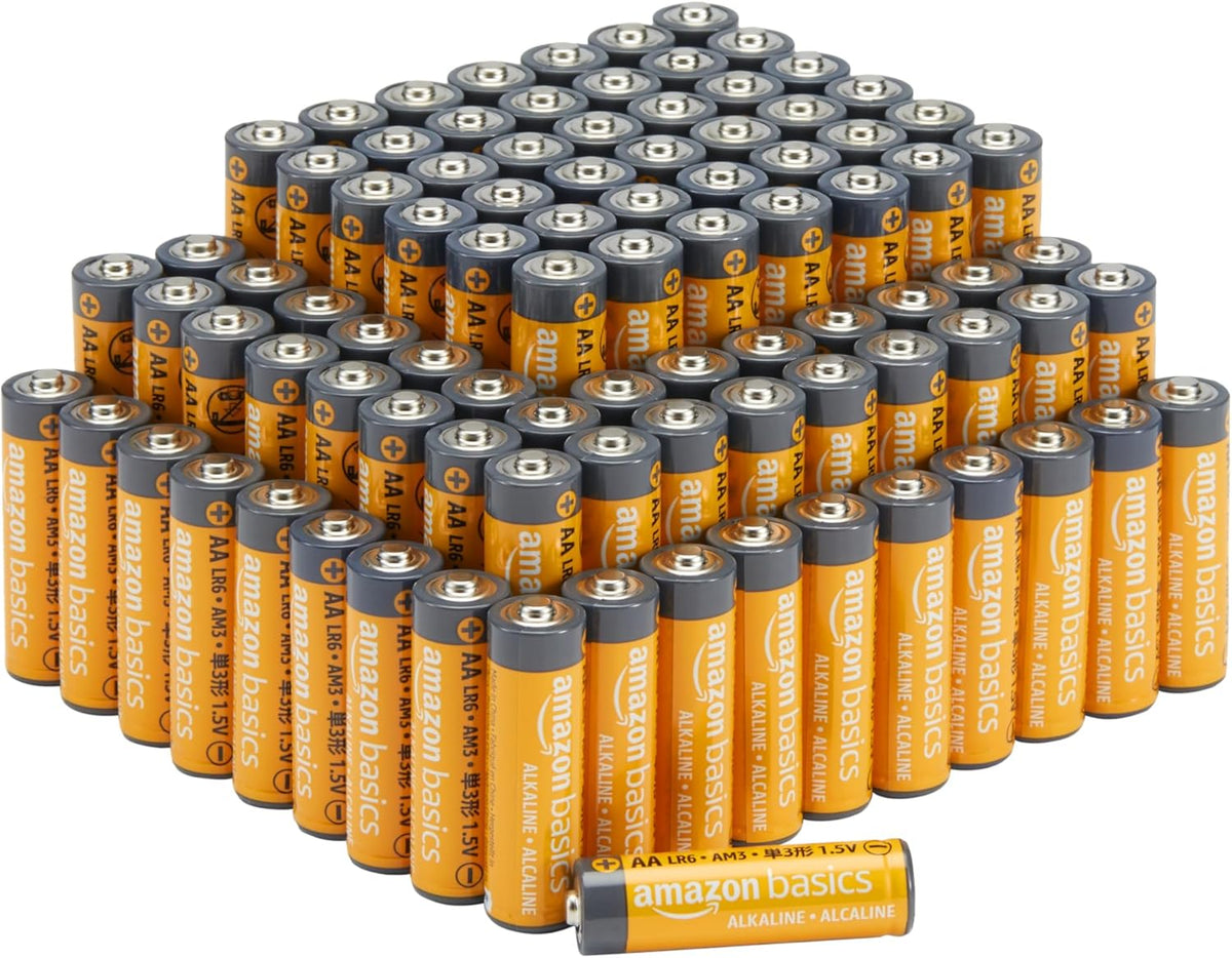 AA Alkaline Batteries, Long-Lasting 1.5V Double A Multi-Pack