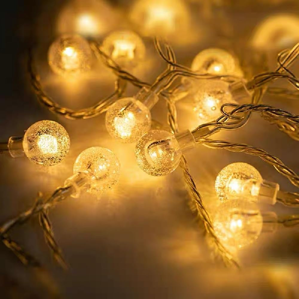 Globe String Lights, 10ft 20 LED USB Powered Warm White