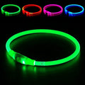 Light Up LED Dog Collar, USB Rechargeable Glow Collar for Night Walks