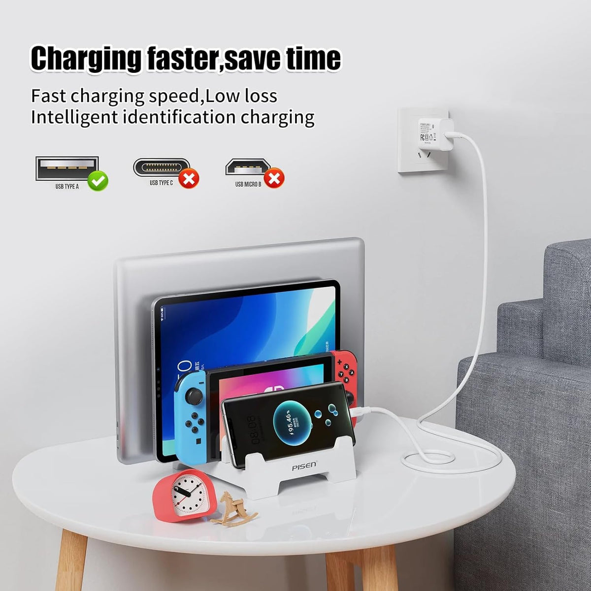 USB Wall Charger 2-Pack, 5V 2A Power Adapter for LED Lights