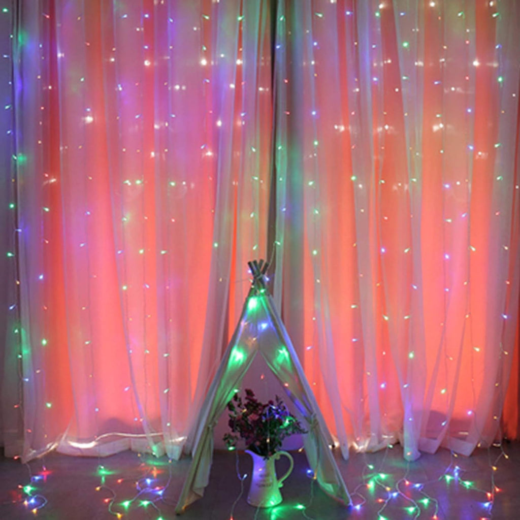 LED Curtain Fairy Lights, 300 LED 9.8ft x 9.8ft USB with Remote