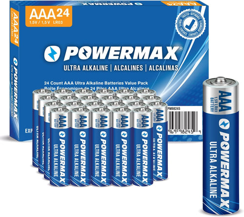 AAA Alkaline Batteries, 24-Pack Long-Lasting Triple A