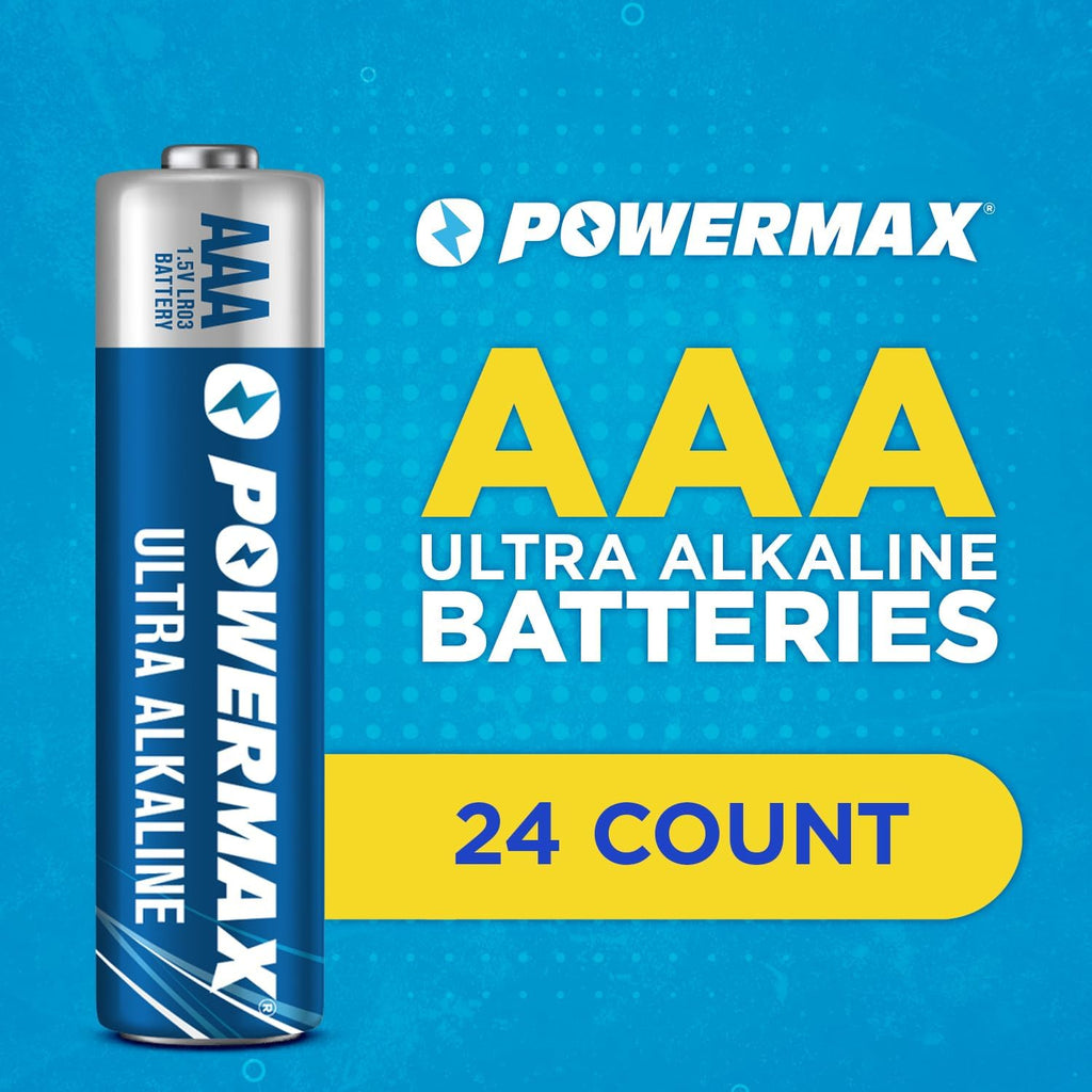 AAA Alkaline Batteries, 24-Pack Long-Lasting Triple A