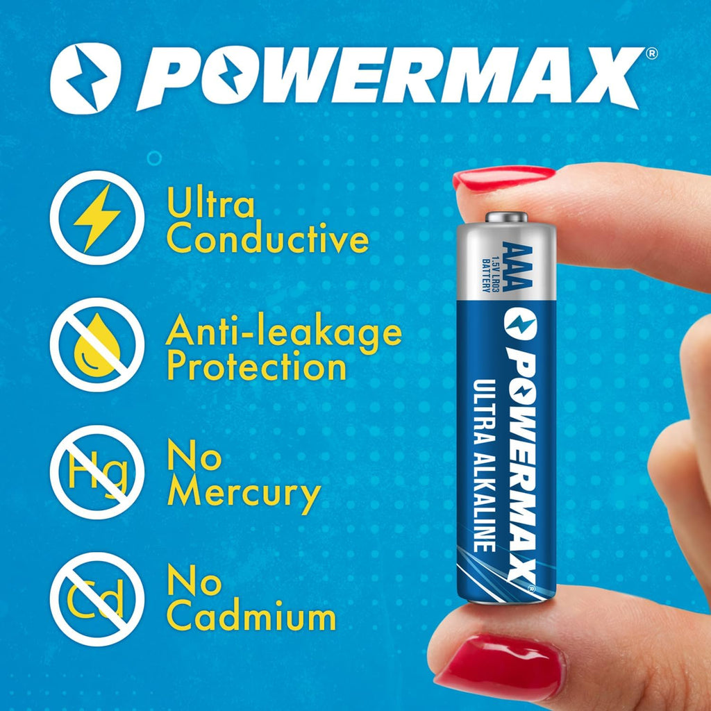 AAA Alkaline Batteries, 24-Pack Long-Lasting Triple A