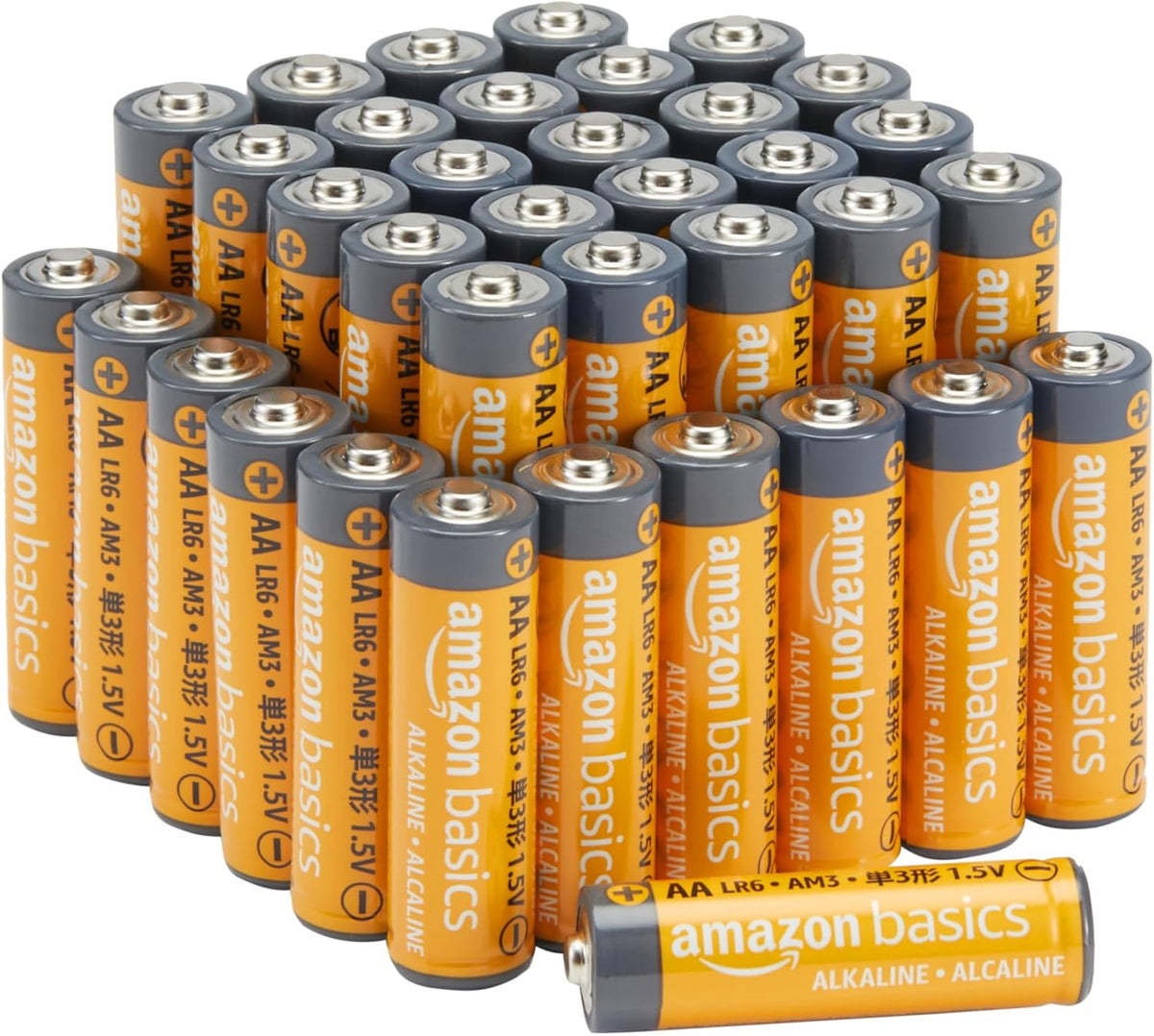 AA Alkaline Batteries, Long-Lasting 1.5V Double A Multi-Pack